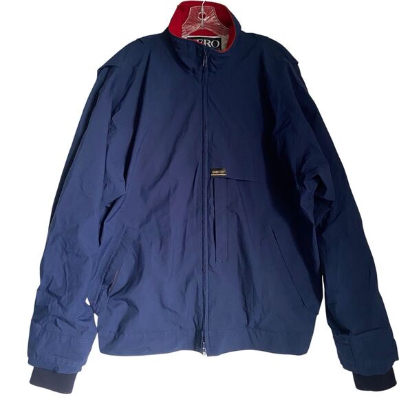 Zero Restriction Golf Outerwear Jacket Men L Navy Gore-Tex Windbreaker Logo